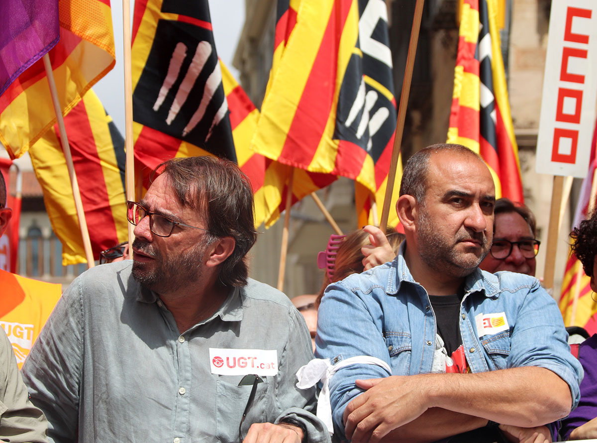 CCOO i UGT plantegen una «gran mobilització» si a l’estiu encara no hi ha acord per apujar salaris